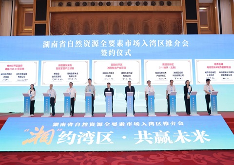 湘深携手共促要素融通，，，，，，，，湖南省自然资源全要素市场大湾区推介会在深圳举行